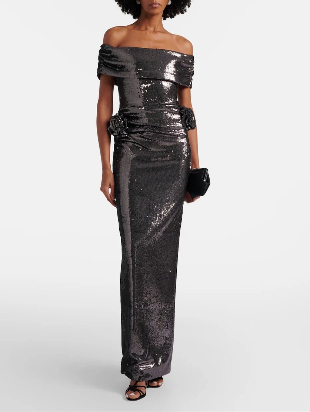 Roland Mouret Embellished floral-appliqué gown